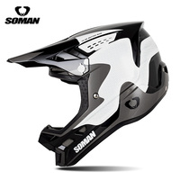 Casque de motocross tout-terrain SOMAN M12, intégral, léger, coupe-vent, homologué DOT, pour toutes les saisons, moto tout-terrain