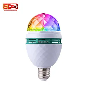 迷你3w彩色自动旋转RGB LED灯泡舞台灯光效果派对灯85265迪斯科水晶魔法球俱乐部DJ灯