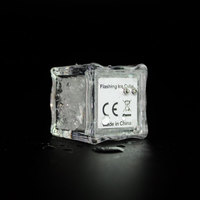 Multi Color Sparkling Luminous LED Glow Led Ice Cubes Neon Party Supplies Party Wine Glass Block Flashing Induction Luminous