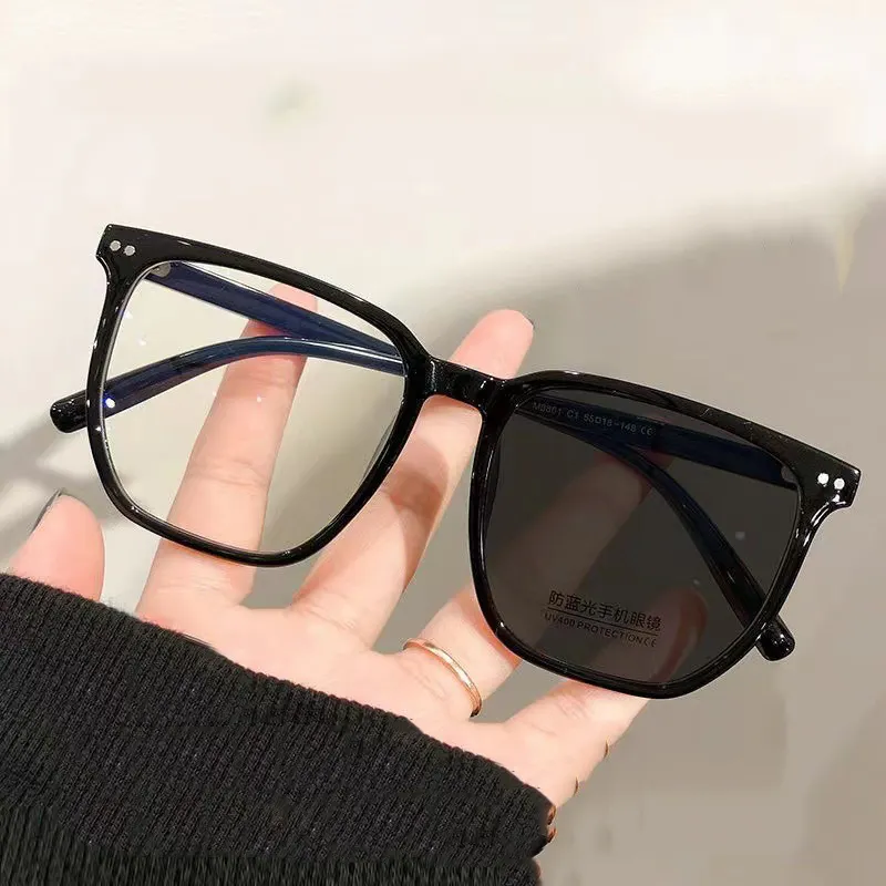 Óculos solares polarizados fotocromático anti luz azul óculos para homens mulheres