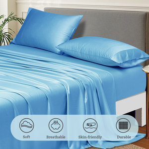 Juego de Sábanas de Bambú Refrescantes, 300 Hilos, Transpirables, Antibacterianas, Suaves como la Seda, con Bolsillo Profundo para Habitaciones con Aire Acondicionado - Product Image 4