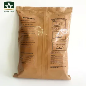 Vente en gros mre auto-chauffant menu 2 riz soja MRE aliments d'urgence