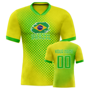 멕시코 국기 축구 유니폼 맞춤 제작, 열전사 프린팅 V넥, 팀 이름/번호/선수 이름, 통기성 좋은 유니섹스 성인 패션 - Product Image 3