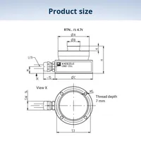 Celda de carga tipo radios HBM RTN-0.05 10T, precisión del 0.5%, 5V, 22T/47T/68T/33T/15T/1T, instalación manual, para pesaje de 1-470T