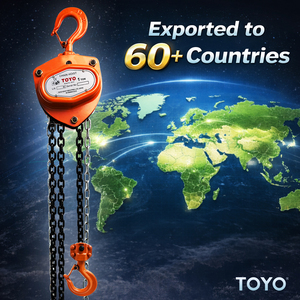 Alat Angkat Rantai Baja Manual Orange 2 Hooks 1T dengan Rantai Galvanis G80 - Product Image 5