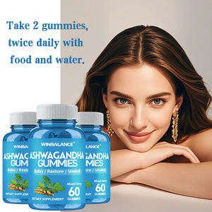 OEM Suiker Vrije <span class=keywords><strong>Ashwagandha</strong></span> Gummies Vegan Hoogwaardig Wortel Extract Vitamine D2 Stressverlichtende Supplement - Product Image 4