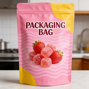 Bolsa de Embalaje de Alimentos de Envío Rápido, Diseño Rosa, Saco para Alimentos, Logotipo Personalizado, a Prueba de Humedad, Diferentes Tamaños, Bolsa de Pie - Product Image 3