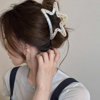 Jepit Rambut Gaya Korea Polka Dot Jepit Rambut Plastik Warna Natural Jepit Rambut Cakar Bunga Buatan Aksesoris Rambut untuk Anak Perempuan