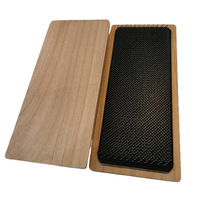 Accessoires pour perruques J-28-12 : Peigne en bois noir style simplicité pour le calque et le rehaussement des cheveux avec SkinPad pour la fabrication de perruques sans nœuds