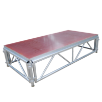 Scène modulaire carrée en aluminium Sgaiertruss 4*8 pieds, capacité de charge de 900 kg, scène mobile portable pour événements en plein air