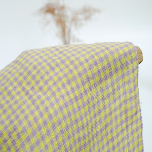 Tissu en lin pur de haute qualité à carreaux, tissé teint en fil, pour chemise - Product Image 4