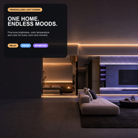 Bande LED intelligente RGB CCT avec driver H1, compatible Apple Home, HomeKit, Zigbee, Thread, Matter, 24V, Ra97, 1800K-12000K, 10M, contrôle par application, éclairage