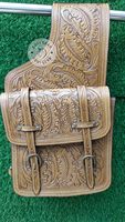 Logo personnalisé sac de selle de cheval double face pommeau Western équestre en cuir sacs de selle prix de gros pour l'équitation