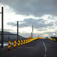 GUANGAN Goujon de route en aluminium Réfléchissant Panneau de signalisation de sécurité routière Réflecteur de danger extérieur durable et diviseur de sécurité