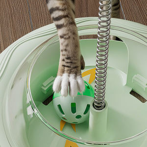 Nieuw Kattenspeelgoed Neemt De Gelukkige Kat Roterende Tafel Lek Voedselbal Veerveer Uit Hi Leuk Kattenspeelgoed - Product Image 5