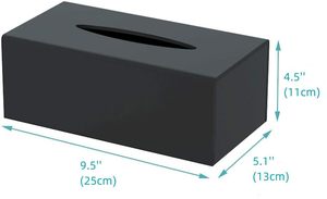 Manufacturer Outlet Custom <b>Black</b> Acrylic Tissue Box Cover Facial Napkin Dispenser Tissue Holder for Display - Product Image 6