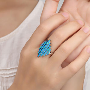 Xyop פרח רומנטי צמיד כסף 925 חרוזים קמעות טבעת אופלית עדינה עטוה עגל עדינה זוהר עם luste קשת רך - Product Image 4