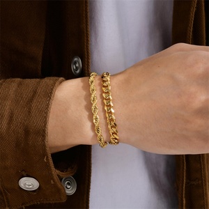 Bracelet personnalisé minimaliste pour homme, chaîne en corde, chaîne gourmette - Product Image 5