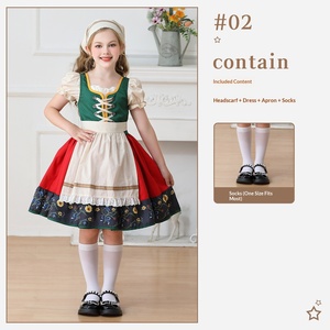 Costume d'Oktoberfest de Munich pour fille, robe classique alpine Dirndl, robe de soirée fantaisie pour cosplay - Product Image 6