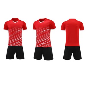 Camisetas de Fútbol Personalizadas con Logotipos para Hombre, 100% Poliéster, Transpirables, de Secado Rápido, Cuello en V, Mangas Cortas, Tejido Elástico, OEM - Product Image 5