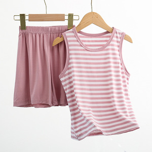 Ensemble de <span class=keywords><strong>pyjama</strong></span> moderne dernier cri pour enfants : Gilet et short en modal pour garçons, idéal pour la maison - Product Image 6