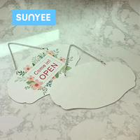Plaque de porte en aluminium Sunyee pour sublimation, personnalisable, impression sur mesure, pour la maison, l'hôtel, le bureau, sublimation, accueil, légère