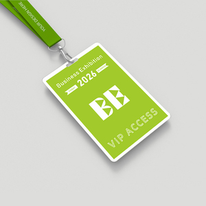 Porte-badge en PVC blanc NFC pour carte d'identité, carte <span class=keywords><strong>de</strong></span> <span class=keywords><strong>visite</strong></span>, carte d'accès, contrôle d'accès RFID pour salon professionnel, avec cordon, Ntag213 TK4100 - Product Image 2