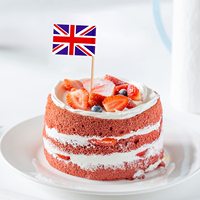 Grosir Bendera Tusuk Gigi Inggris dan Bendera Negara Lainnya, Mini Stick Cupcake Topper Dekorasi Baru