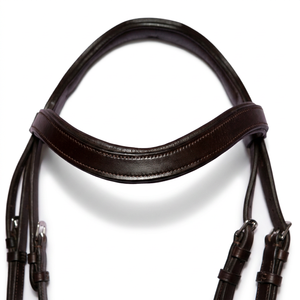 Bridon en cuir de luxe avec muserolle réglable Modèle DI'LB'008 de Divine International India - Product Image 1