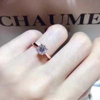 Vente flash Bague de mariage classique en argent plaqué or S925, or rose massif, halo de moissanite, diamant de laboratoire cultivé pour homme et femme