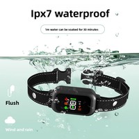 Neues Farbdisplay-Halsband mit Nylonseil gegen Bellen, Intelligentes Haustier-Halsband, Einstellbarer Schock, Ultraschall-Vibration, Automatische Bellabschreckung