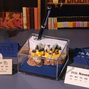 <span class=keywords><strong>Calendario</strong></span> de Castillo Mágico 3D de búsqueda de carreteras con luz Led 2026, Bloc de notas artesanal de papel, <span class=keywords><strong>calendario</strong></span> de escritorio creativo, arte de tallado de papel Diy - Product Image 3