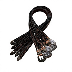 Ceintures en cuir véritable de buffle vintage, longueur personnalisée, boucle à ardillon, imperméables, durables, largeur 3,8 cm, pour homme - Product Image 3