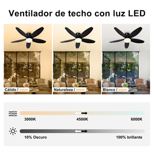 42 "dẫn Quạt trần Dimmable dẫn ánh sáng 3000k-6000K trắng điều khiển từ xa 85-265V 5 lưỡi DC động cơ dẫn đa chức năng ánh sáng quạt - Product Image 5