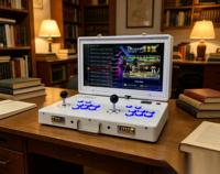 Borne d'Arcade Portable 19.5 Pouces avec Mille Jeux de Combat, Console de Jeu Vidéo Domestique, Machine Multi-Joueurs