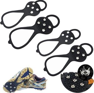 Crampons antidérapants en silicone pour chaussures et bottes, avec 5 pointes en acier, pour la glace et la neige - Product Image 1