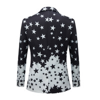 Five Star Gradient Suit Pop Manteau habillé d'hôte imprimé pour homme