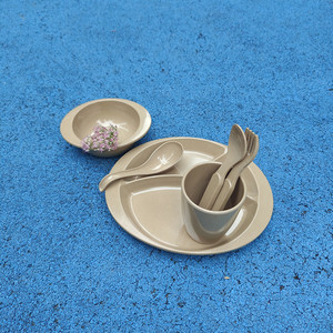 Juego de Platos <span class=keywords><strong>para</strong></span> Bebés Ecológicos y Libres de BPA, Aptos <span class=keywords><strong>para</strong></span> Alimentos, Incluye Taza con Separador, Cuchara y Tazón - Product Image 6
