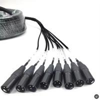 Câble multipaire XLR 8 canaux, connecteurs XLR mâle-femelle, âme en cuivre OFC, câble audio professionnel multicanal pour scène/studio