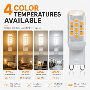 G9 LED Bulb 3W 360 Degree 2700K Warm White 230V Halogen Replacement 15000H CR80 2-Year Warranty Chandelier Indoor - Product Image 2