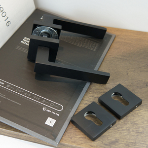 Thiết Kế Mới Khóa Xử Lý Khách Sạn Hiện Đại Khóa Cửa Lever Xử Lý Nội Thất Det Đen Cửa Vuông Xử Lý - Product Image 4