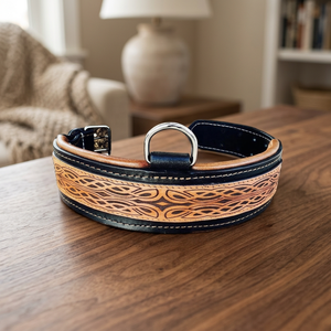 Collier de chien de qualité supérieure fait à la main motif solide en relief Design doux rembourré personnalisé décoré Rivet fabricant direct - Product Image 3