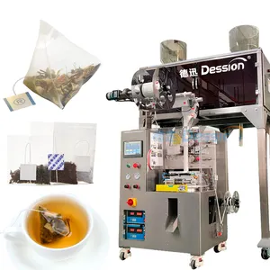 Automatic dip tea bag with string and tag packing machine pyramid filter tea bag packing machine flat tea bag packing machine