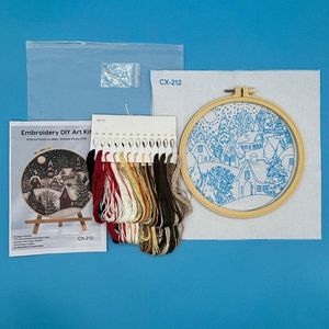 Beginner's <b>Christmas</b> <b>Embroidery</b> Starter <b>Kit</b> Cross Stitch Technique Handmade for Home Decor & Gift DIY Crafts Made From Cotton - Product Image 4