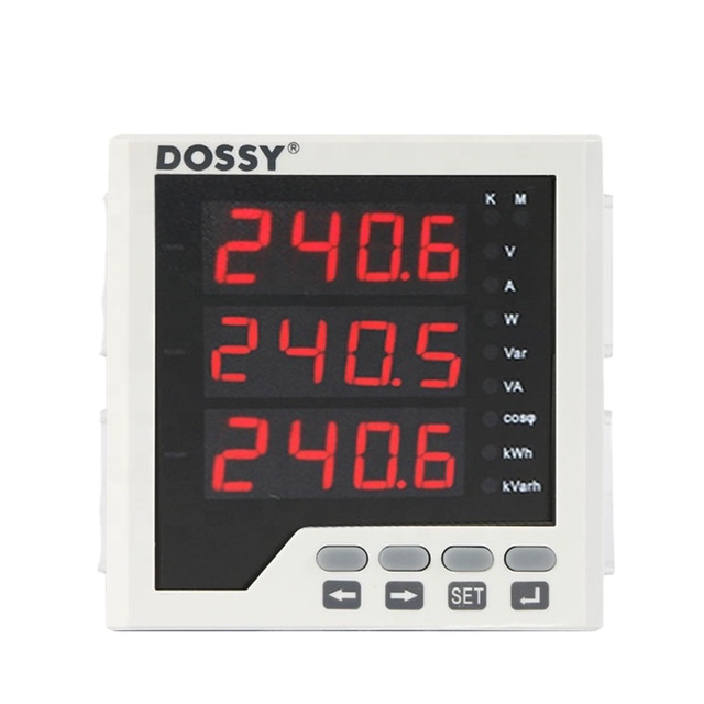 Smart Multifunctional Three Phase KWH Meter Energy Meter with LCD Display 0.5 Class Accuracy Panel Mount