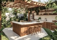 Unités de cuisine mobiles préfabriquées modulaires extensibles modernes, armoires de jardin anti-déplacement, maison-conteneur en acier de luxe