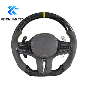 Volante de Cuero y Fibra de Carbono con Calefacción Personalizado para <span class=keywords><strong>BMW</strong></span> G20 G28 G29 G30 G32 G38 Serie 3 <span class=keywords><strong>320i</strong></span> 325i 330i M3 M4 M5 X1 X2 X3 - Product Image 1