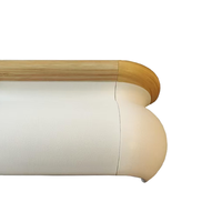 Nouvelle conception de barre de protection en forme de goutte d'eau pour couloir d'hôpital, avec bande LED en option, en aluminium + PVC, pour main courante d'hôpital