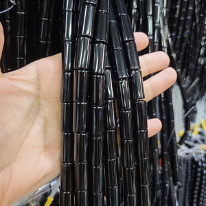 AB0239 <strong>Black</strong> Agate Onyx Cylinder Tube <strong>Beads</strong>,Stone Cylinder Tube <strong>Beads</strong> - Product Image 3
