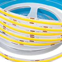 Bande lumineuse LED COB ultra-fine 12V, 8 mm, flexible, CRI 90, 320 LED/m, éclairage linéaire doux pour armoire, placard, étagères